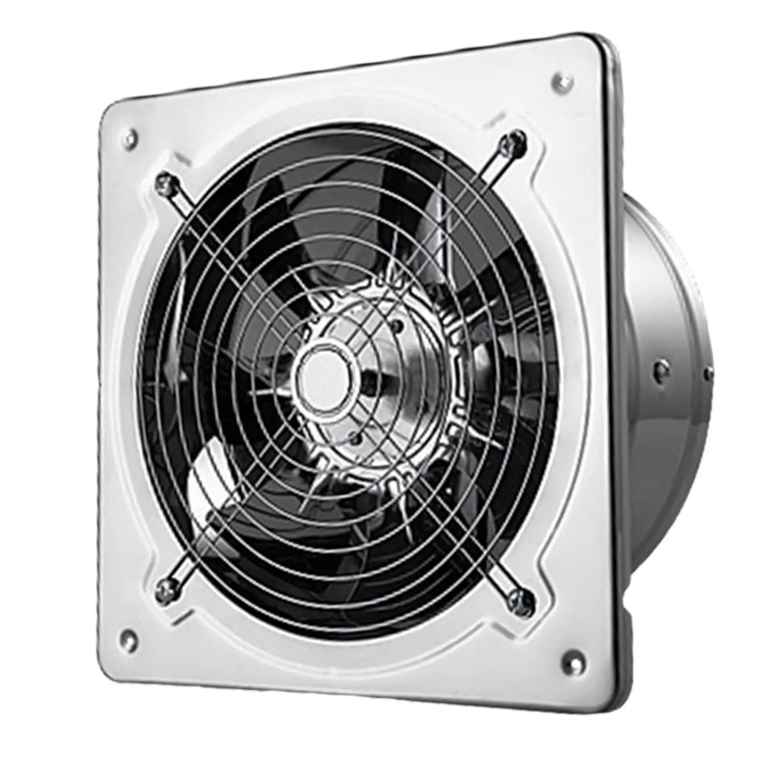 Ventilation Extractor Metal Square Blower through Wall Installation 40W Pipe Fan for Window Office Toilets Bathroom Laundry Room