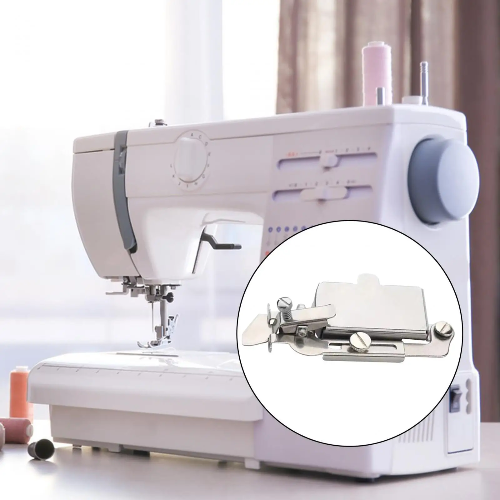 Sewing Machine Seam Guide Portable Stainless Steel Replace Crafts Equipment Gauge Presser for Household Sewing Machine Beginner