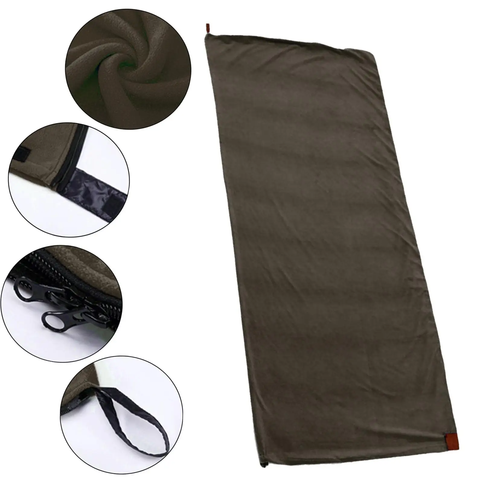 Camping Blanket Cushion  Fleece Sleeping Bag Liner for Hotel  Adult Sleeping Sack Sheet Travel Lightweight Portable