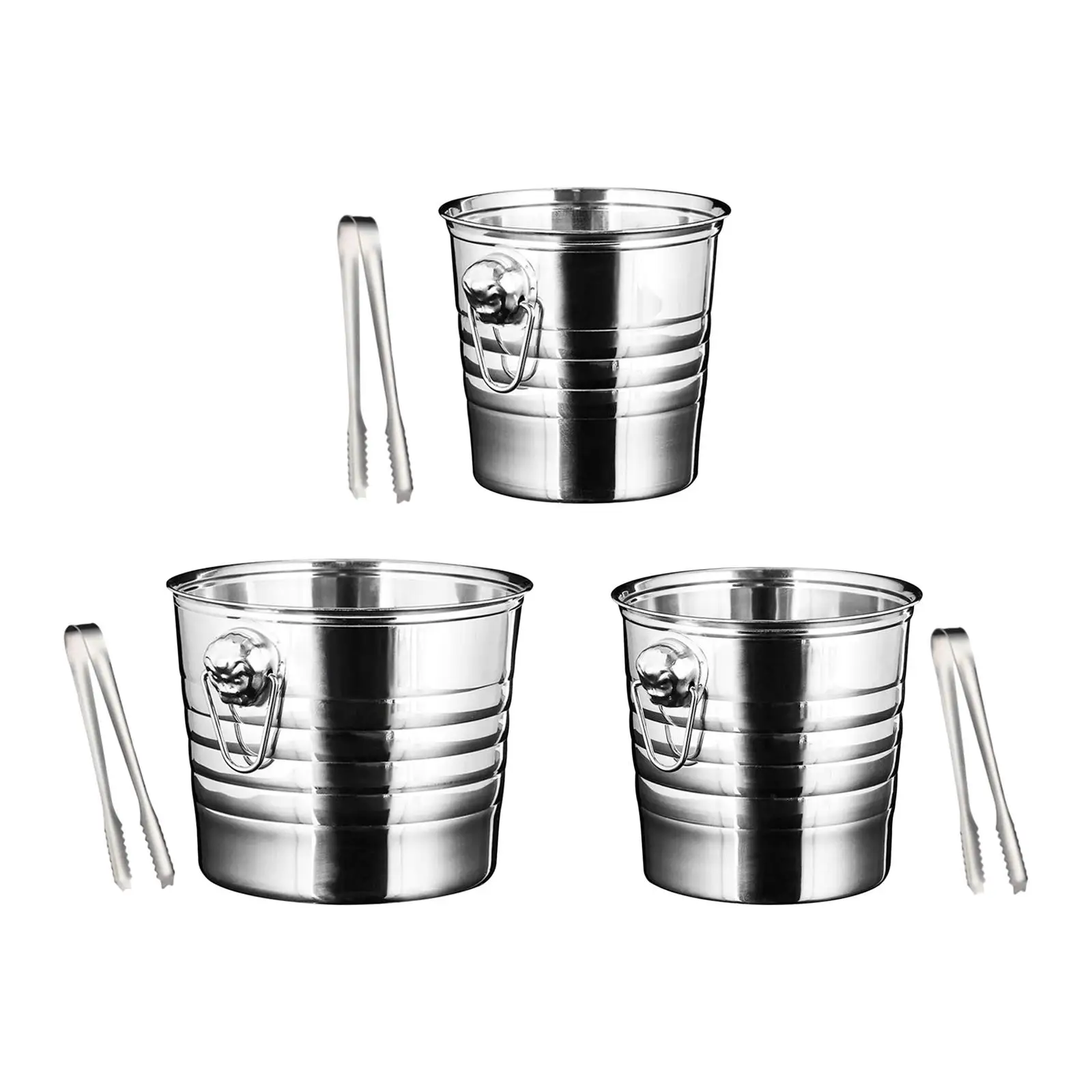 Ice Bucket ice with Clamp cool Durable with Carry Handle Ice Cube Container for Bars BBQ Party Night Supplies