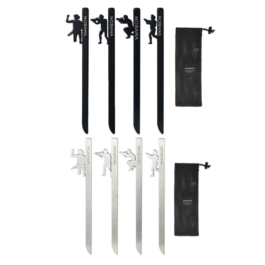 4x High Strength Tent Nails Stakes Sand Peg Canopy Rope Snow Awning for Camping Trip Tent Accessaries Outdoor Gardening