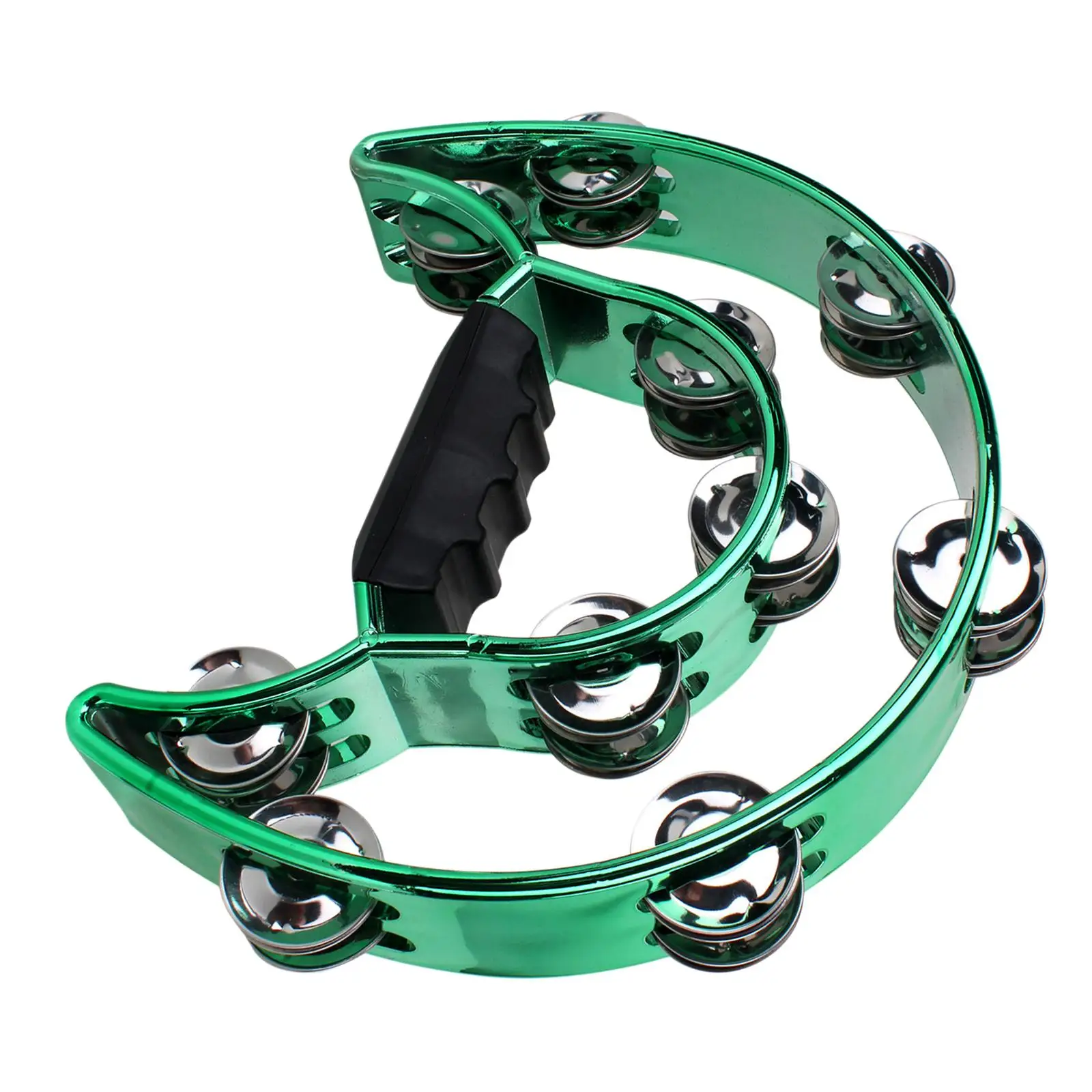 Hand Tambourine Bell Hand Percussion Musical Plastic Music Instrument for Amusement Children Education Party KTV Family
