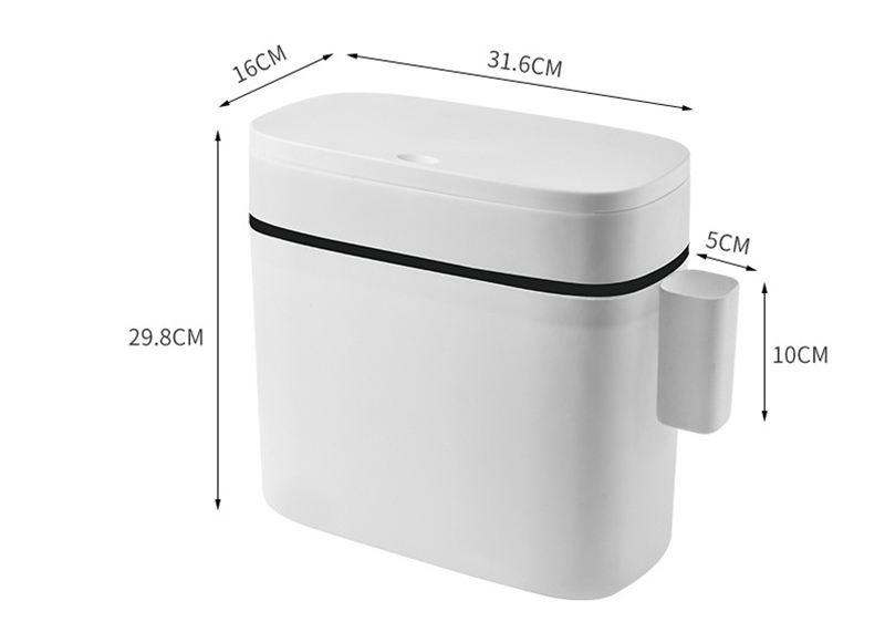 Title 14, 14L Bathroom Waste Bins Press type trash can wi...