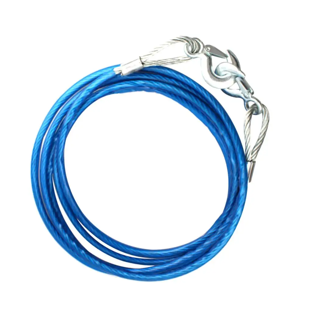 5mm 7  Tow Strap Truck  Cable Towing Winch Snatch Rope Blue