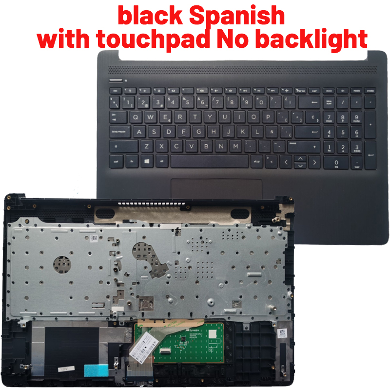For HP 15-DA 15-DB 15T-DA 15T-DB 250 255 G7 TPN-C135 TPN-C136 Russian/US/UK/French/Spanish/Latin laptop keyboard palmrest upper
