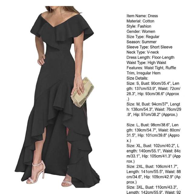 Elegant Ball Maxi Dress Slim Fit Ankle Length Women Party Dress Irregular  Hem Tight Waist Lady Summer Dress Women Garment (Color : 5, Size : Medium)  : : Clothing, Shoes & Accessories