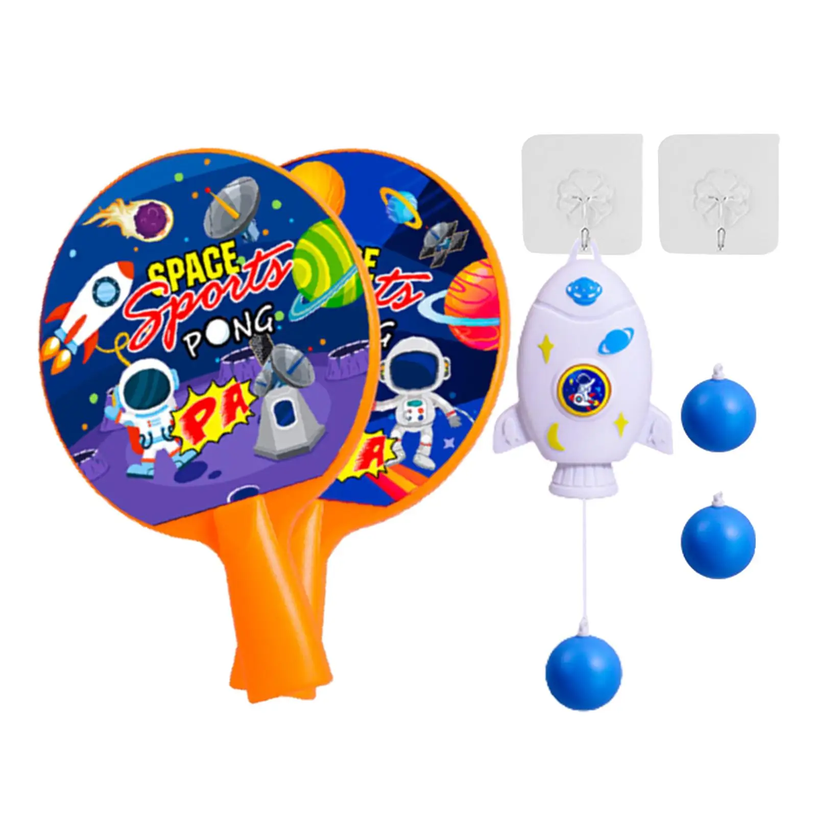 Hanging Table Tennis Trainer Include 2 Rackets and 3 Balls Parent Child Toy