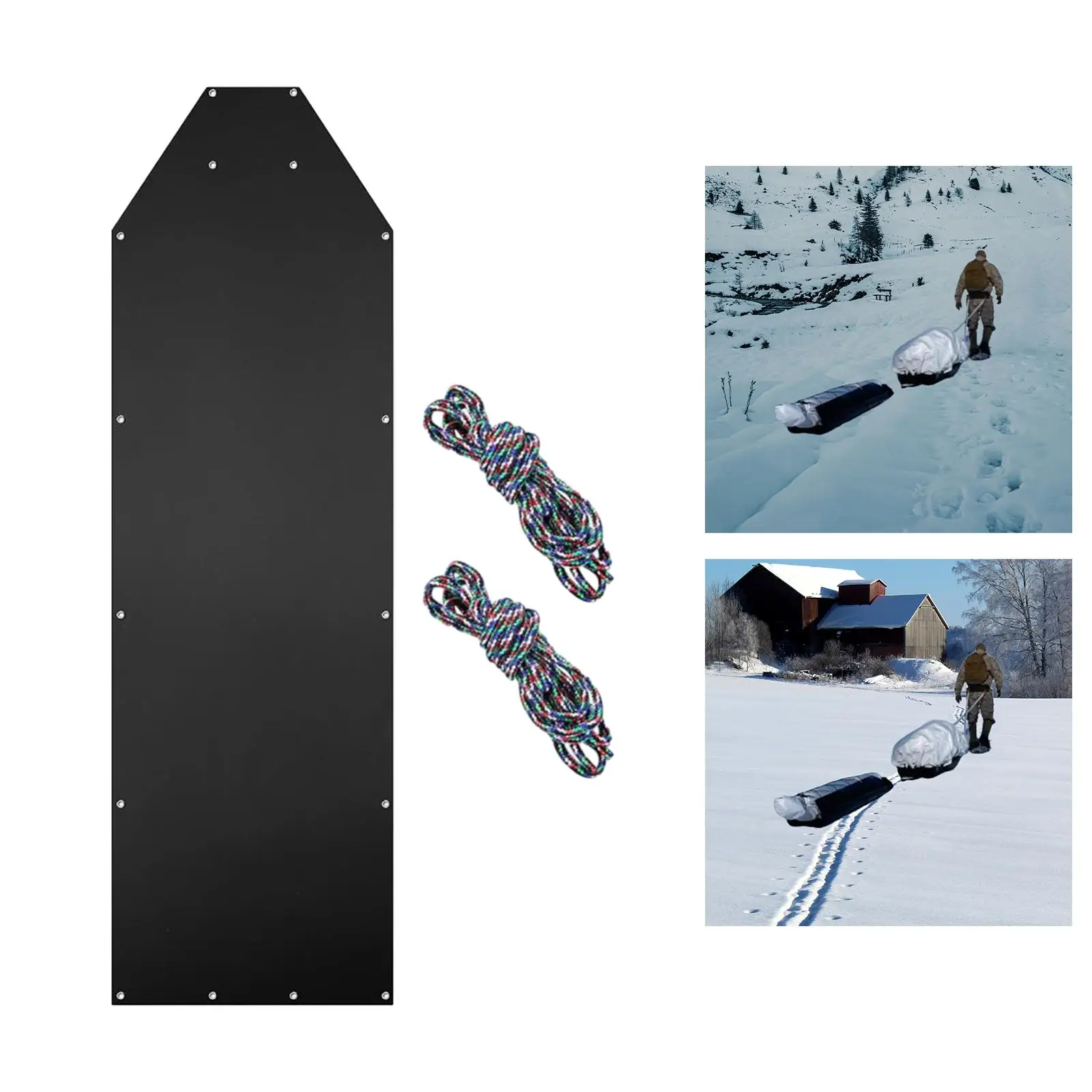 Deer Drag Sled Ice Fishing Supplies with Rope Game Slide Towing Sled for Ice
