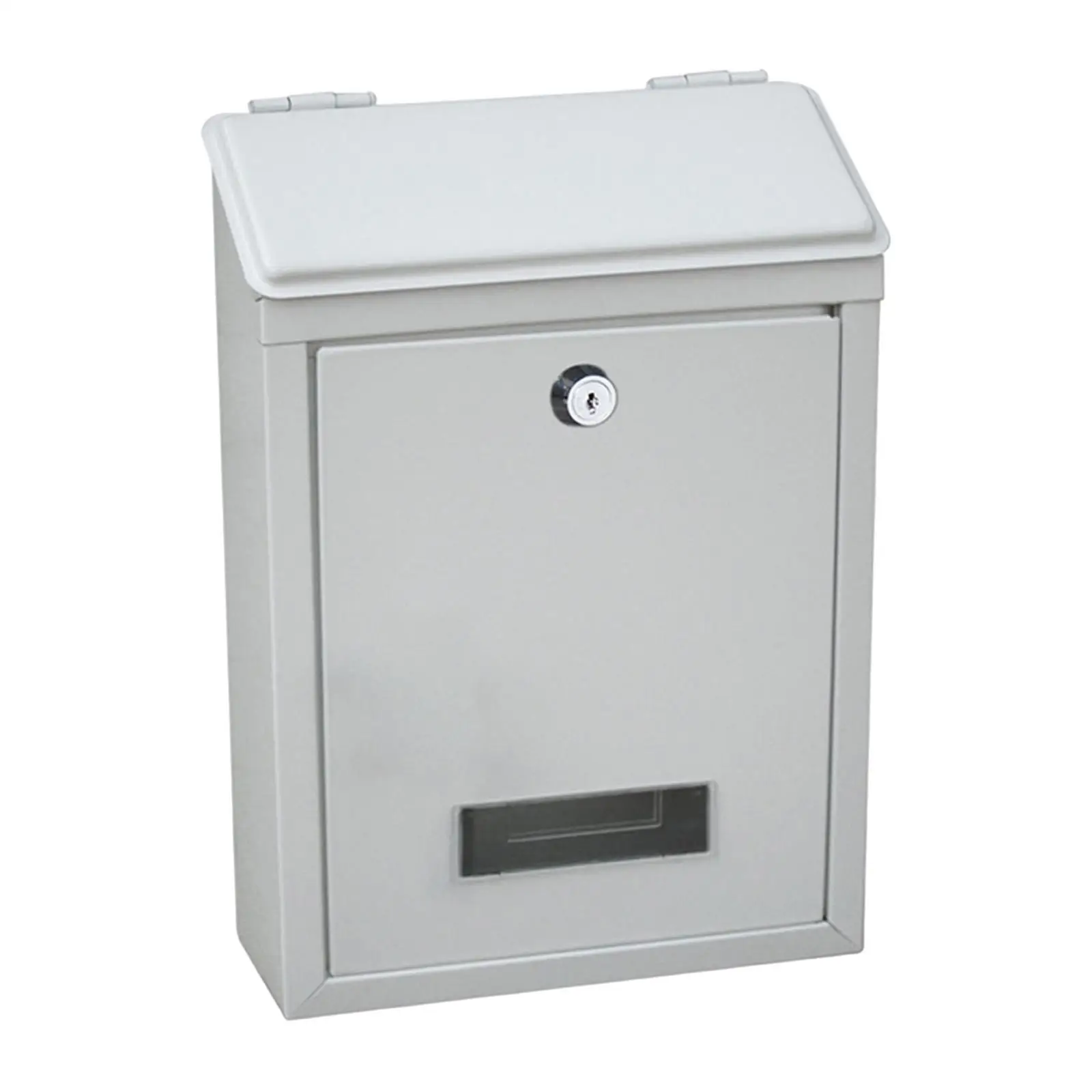 Wall Mount Mailbox Lockable Mail Insertion Iron Windproof Postbox for door External