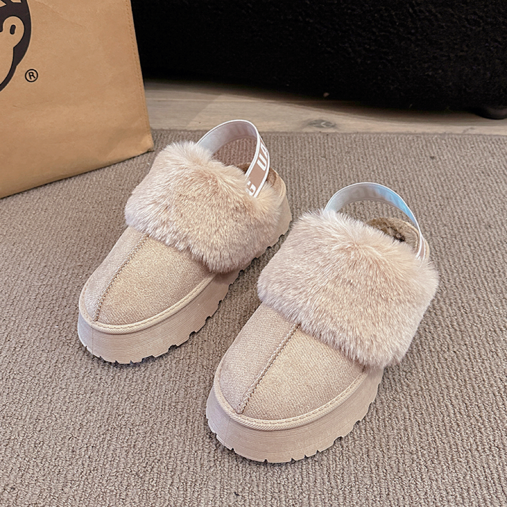 Title 4, Woolly slippers women wear 2023 new fur one plu...