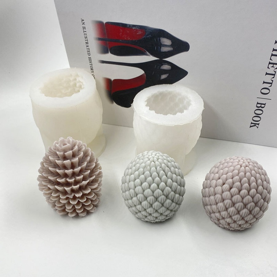 Description Picture 4 of itemNew 3D Pine Cone Candle Silicone Mold for Christmas Handmade Gypsum Soap Resin Crystal Craft Making Tools DIY Christmas Gifts