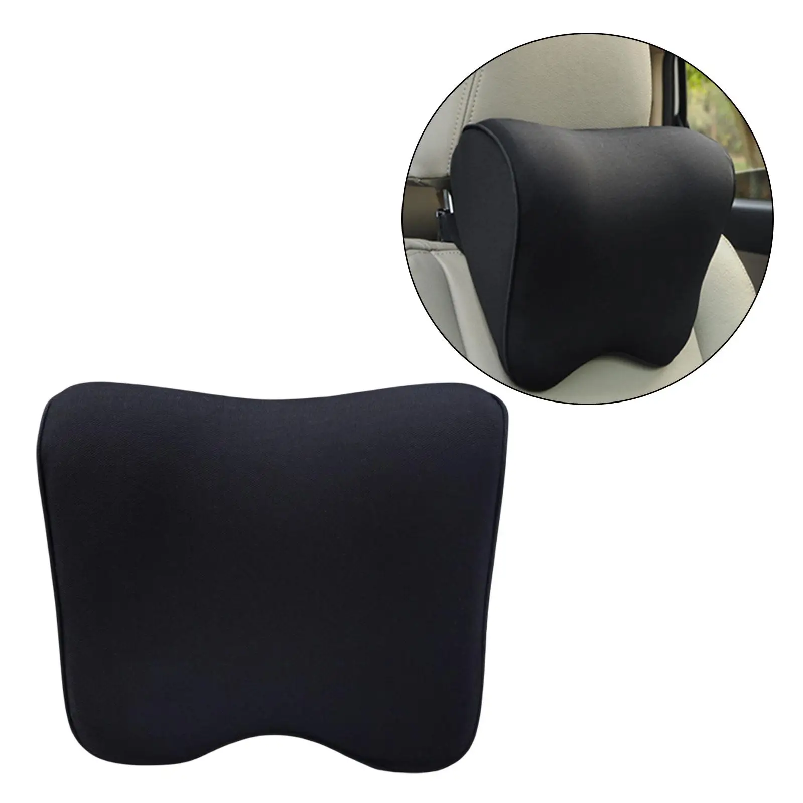 Ergonomic Car Seat Neck Pillow Breathable Removable Cover Headrest Pillow for Car Driving Gaming Resting Travelling
