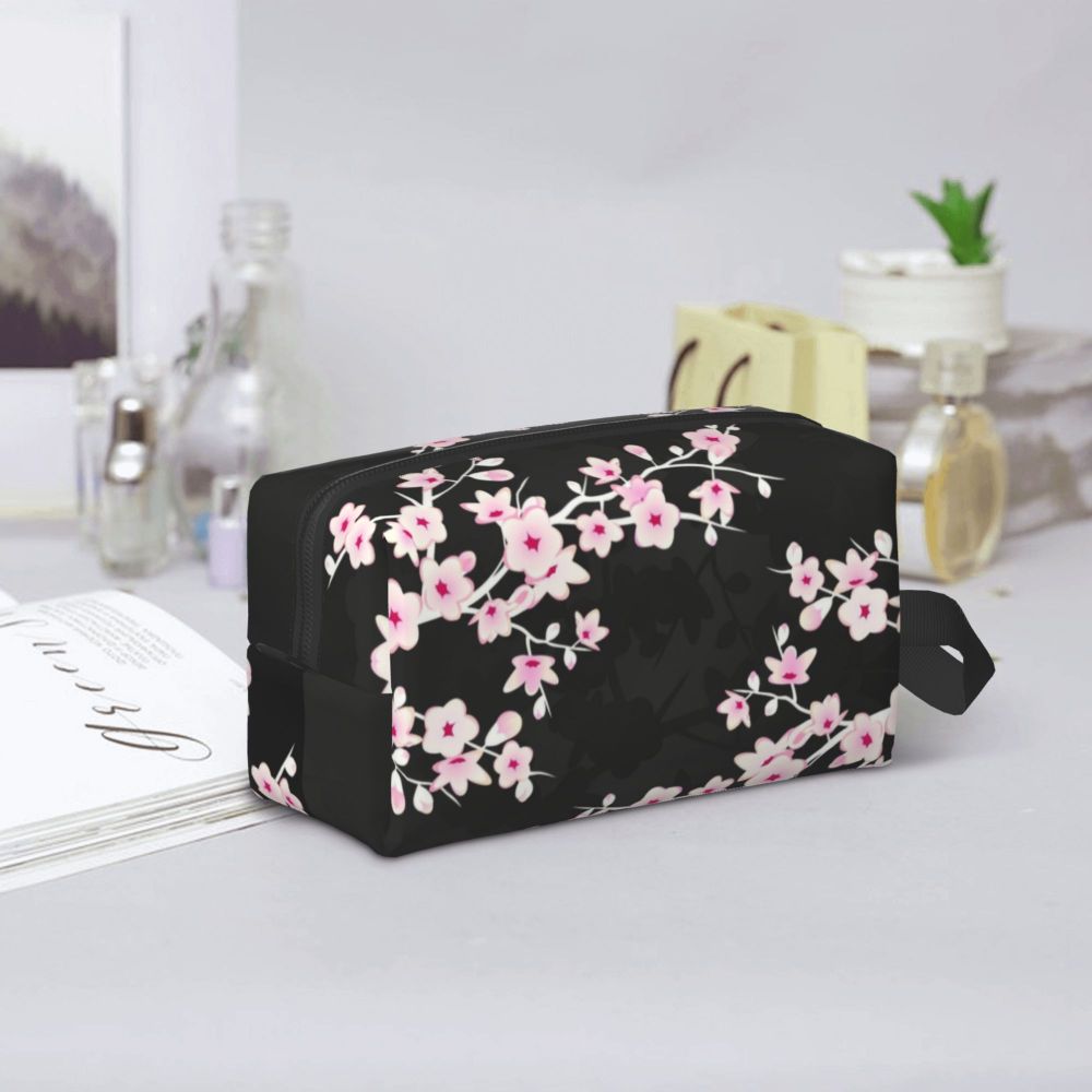 Bag para Mulheres Flores Floral Cosmetic Makeup Bag Beauty Storage Dopp Kit