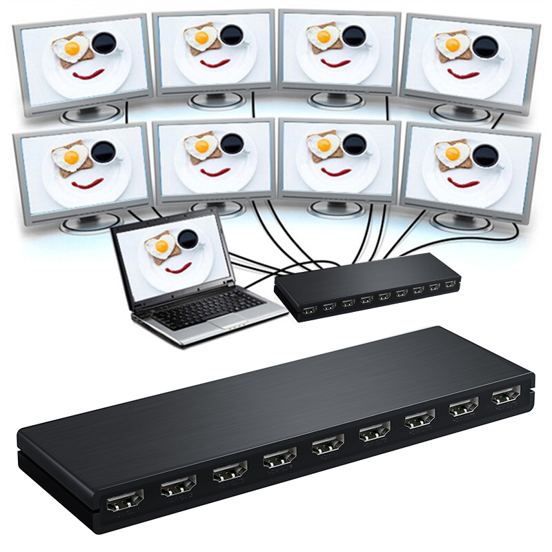 4K 1x8 HDMI Splitter Audio Video Distributor Converter for DVD Xbox PS4 Laptop P