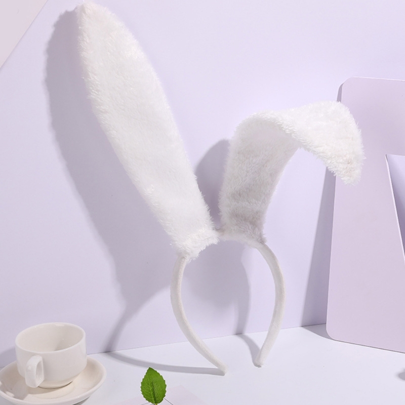Süße Hase Ohrform Haar bügel niedlichen Haar halter Live-Übertragung Cosplay Party Kostüm Kopf bedeckung für Jugendliche Frauen Prop Unisex – Detail 3