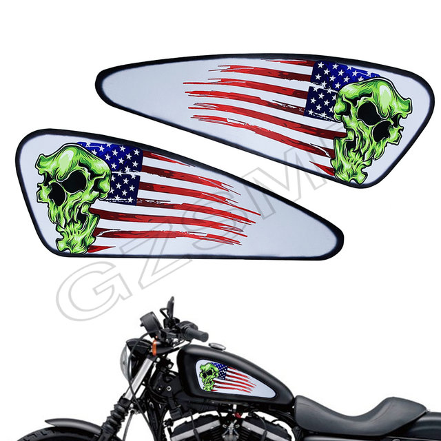 for Harley Sportster XL 883 1200 48 72 Motorcycle Fuel Tank Decal skull  Sticker - AliExpress