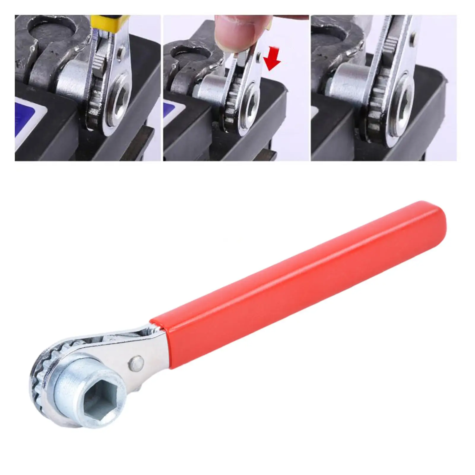 Ratchet Wrench 5/16in 0.4in 10mm with AntiSlip Sleeve Auto Repair Tool Repair Wrench Multi Function Terminal Battery Wrench
