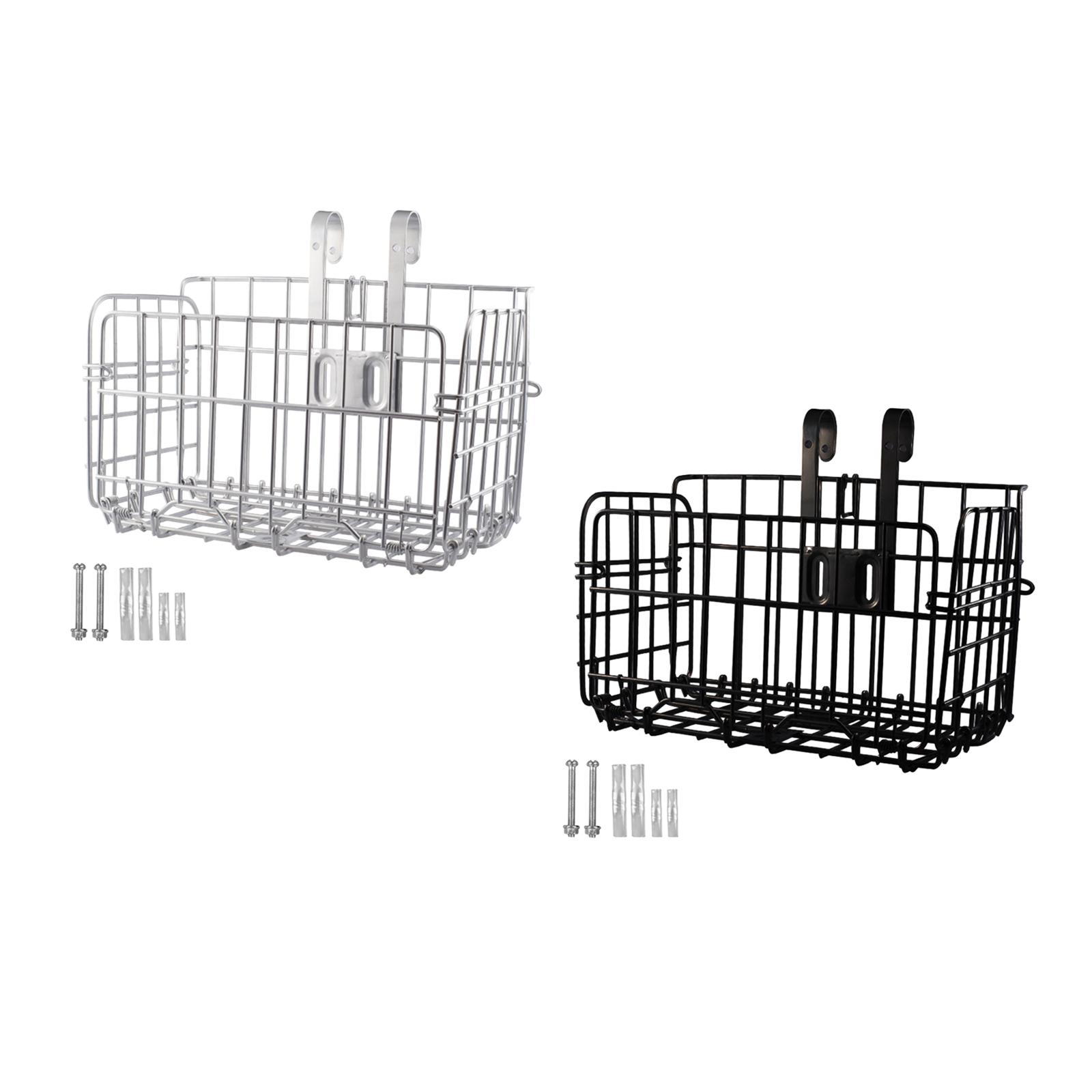 Bike Wire Basket Bicycle Frame Basket with Handles Bike Front Cargo Basket for Women Pet Carrier Cycling Bike Accessories