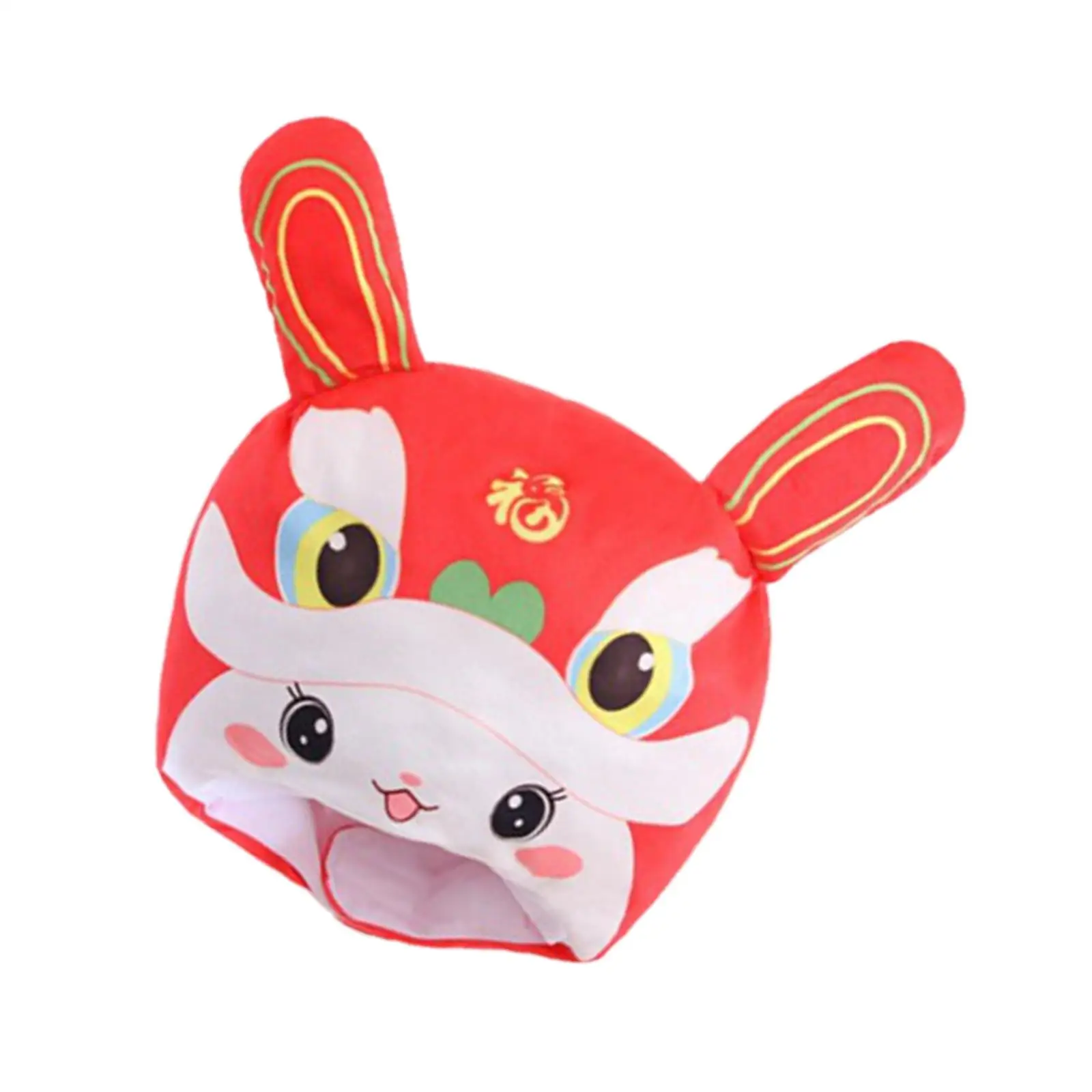 Lion Rabbit Plush Hat Holiday Decorations Headgear Animal Hat Unisex Winter Creative for Party Cosplay Costume New Year