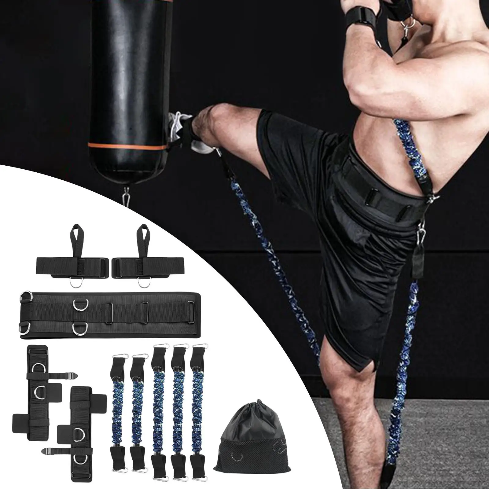 Boxing Resistance Training Exercise Band Kit for Track and Field Sports