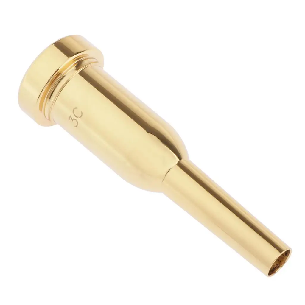 TRUMPET MOUTH PIECE Size 3C - Or Gold Plated Finish - Trumpet Access