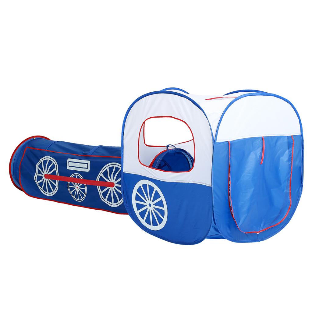 Locomotive  Up Play Tent W/ Tunnel Train Ball Pit Pool Play House Kid Toy