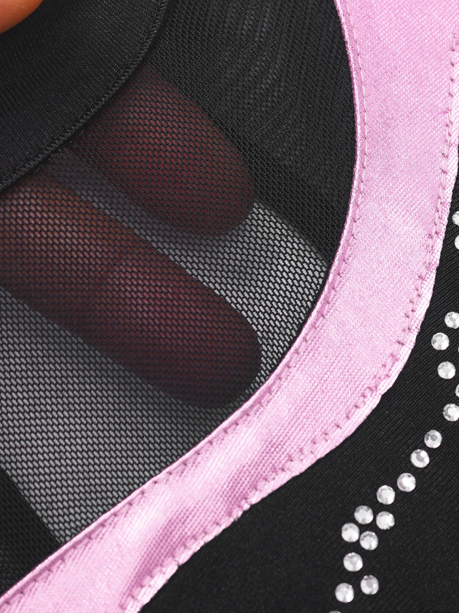 Eiskunstlauf Kleid Kinder Mädchen Langarm Strass Ballett Tutu Tanz Kleider Gymnastik Trikots Leistung Kostüm – Detail 24