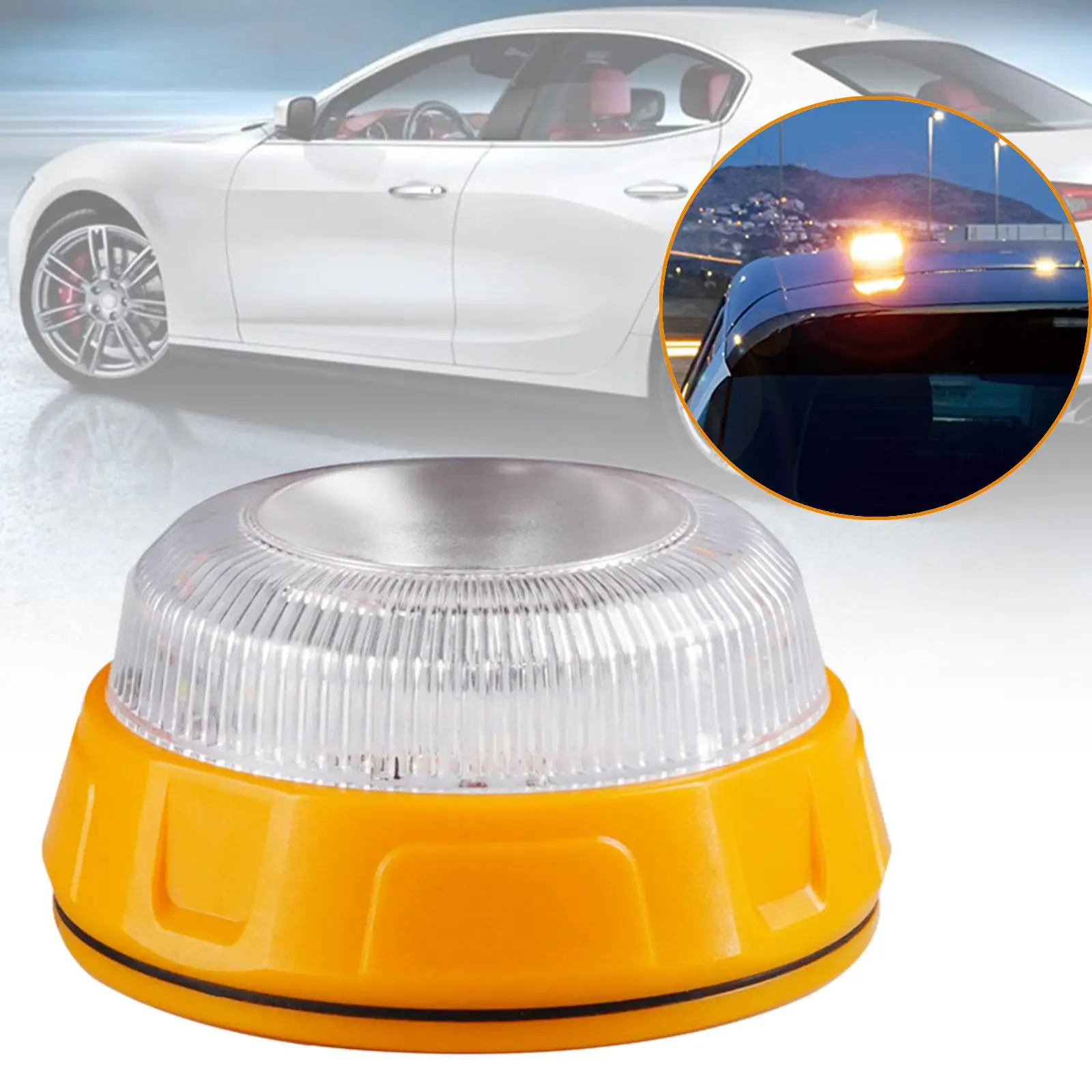 Traffic Warning Lights LED Strobe Lamp Lights Waterproof with Magnetic Base Emergency Lighting for Marine Trucks Car