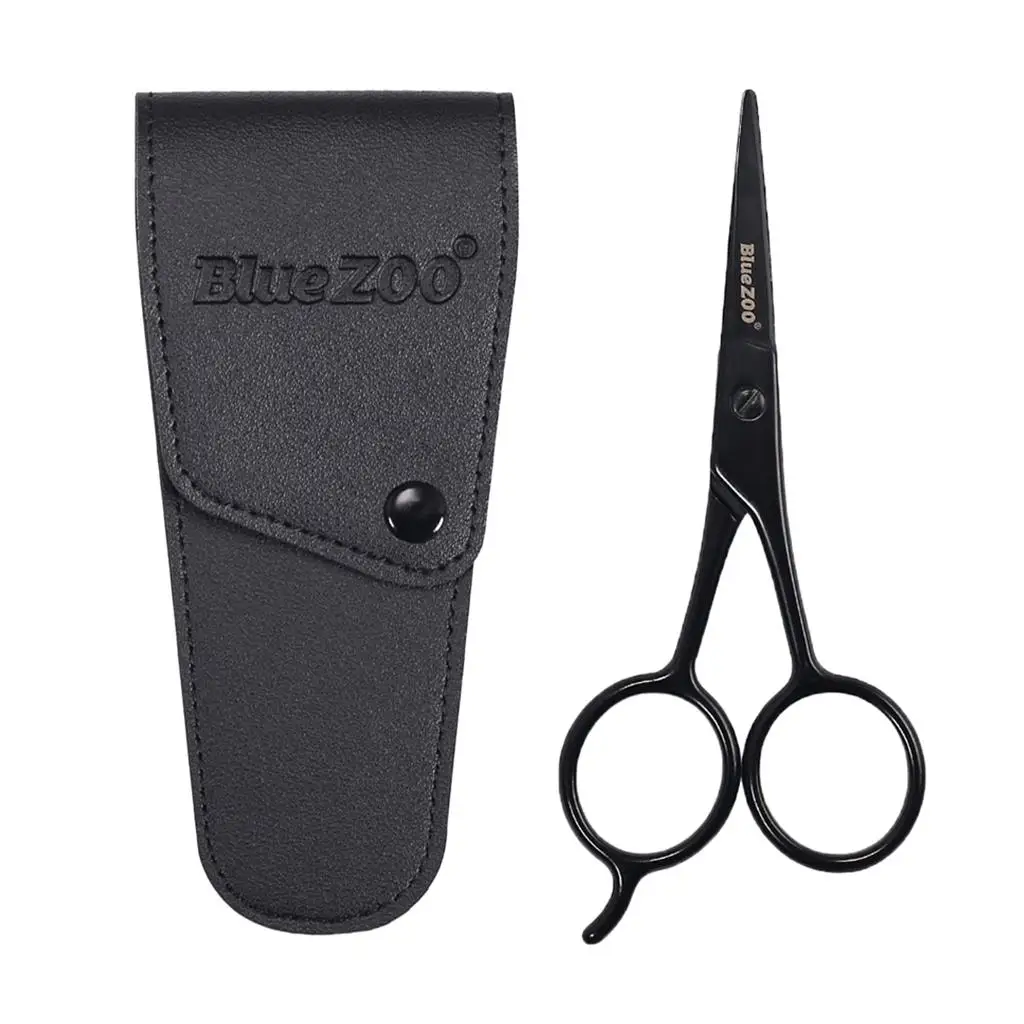  Scissors, Facial Hair Trimming for Barber/Salon-Nose Hair Trimming Scissors, Safety for Eyebrow, , Ear Hair, Stainless Steel