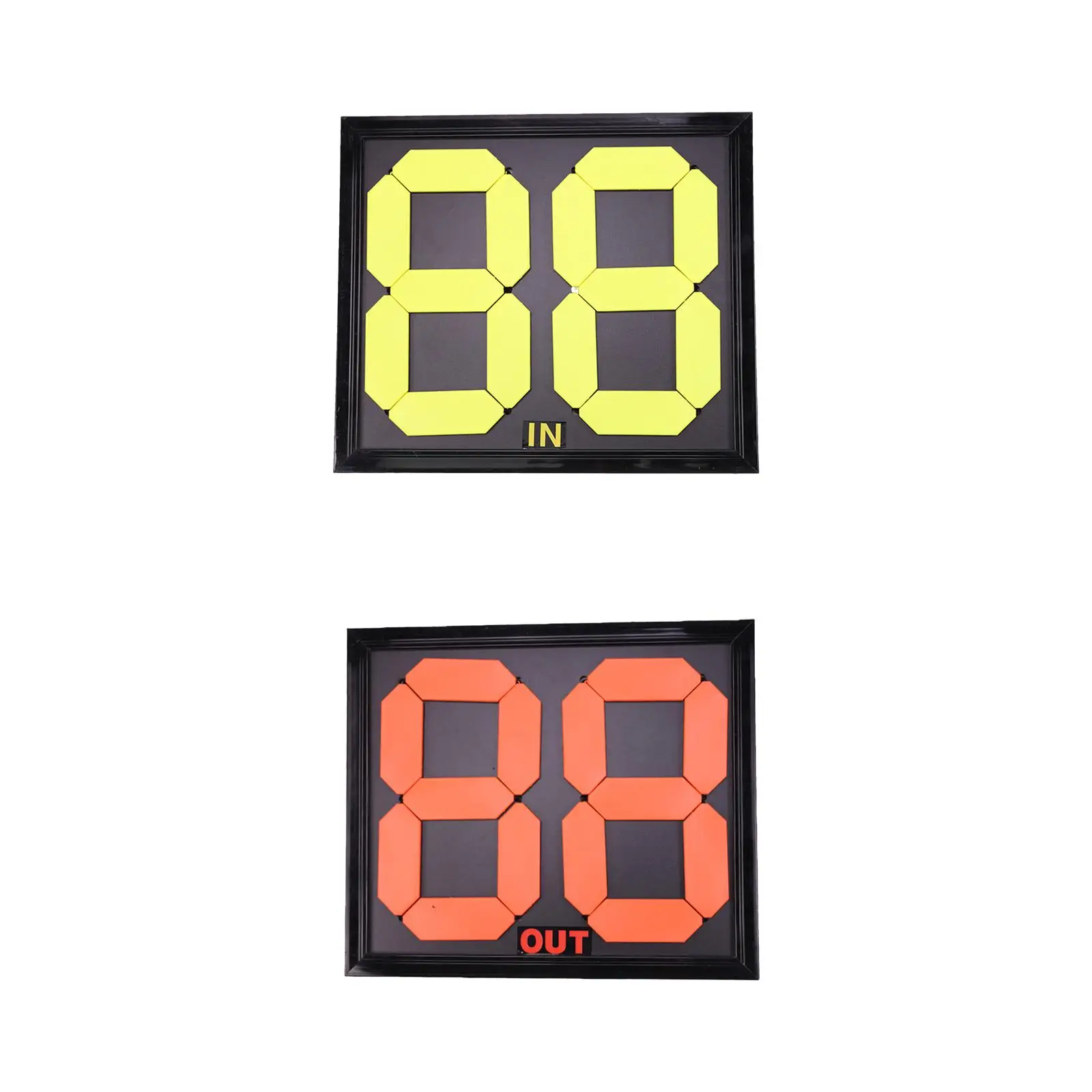 2x Two Digit Numbers Soccer Football Substitution Board Manual Flip Bright Color