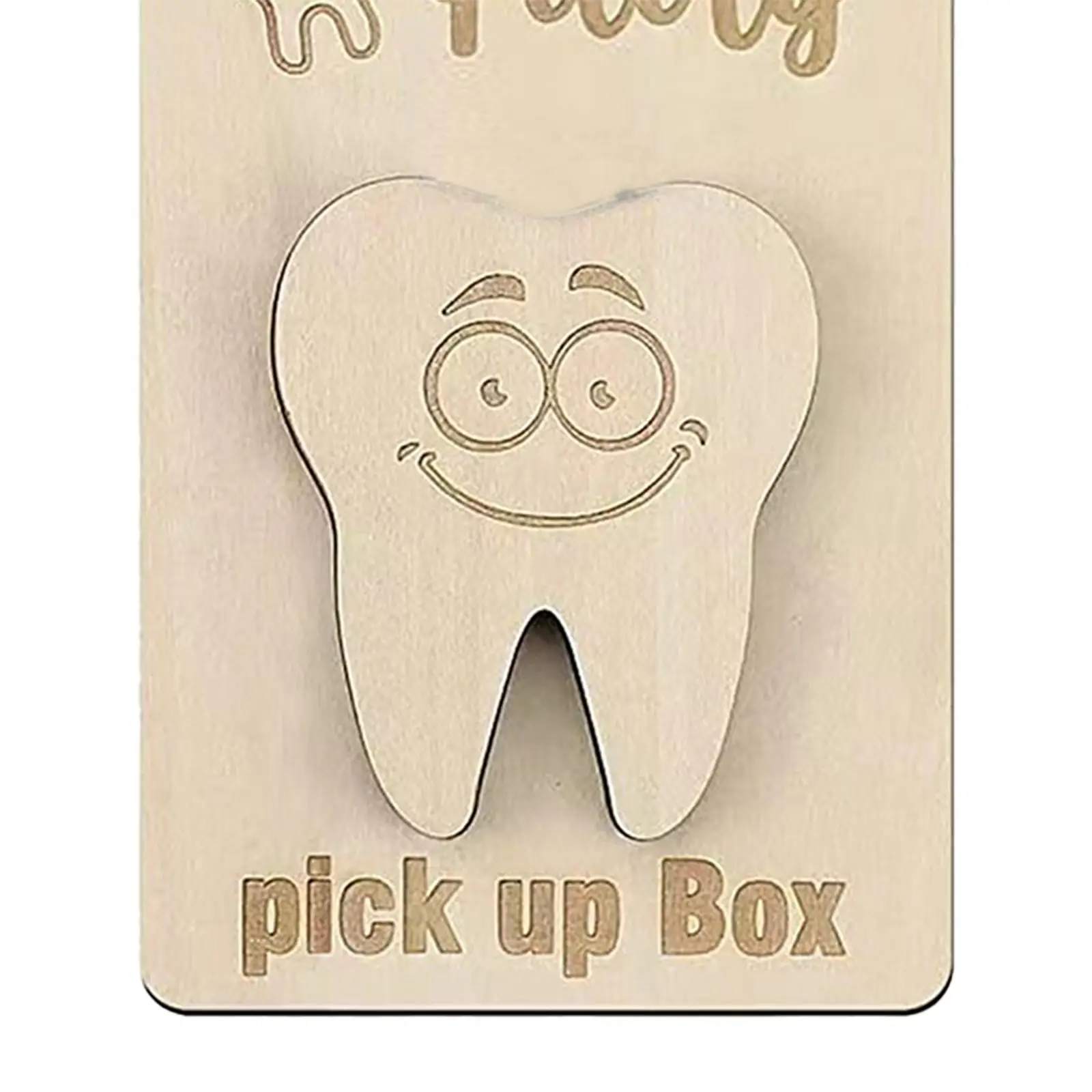 Wooden Tooth Fairy Pick up Box Keepsake Organizer Case Tooth Fairy Door Hanger for Lost Teeth Kids Boys