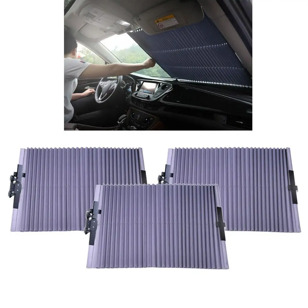 3Sets Auto Retractable Sunshade  Your Child Pets From  130x46cm
