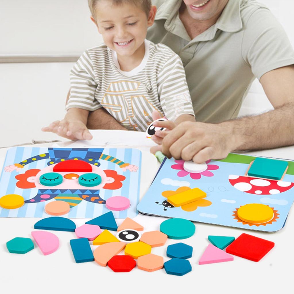 Wooden Toddler Puzzles Montessori Multi-Function Preschool Toys for Toddlers
