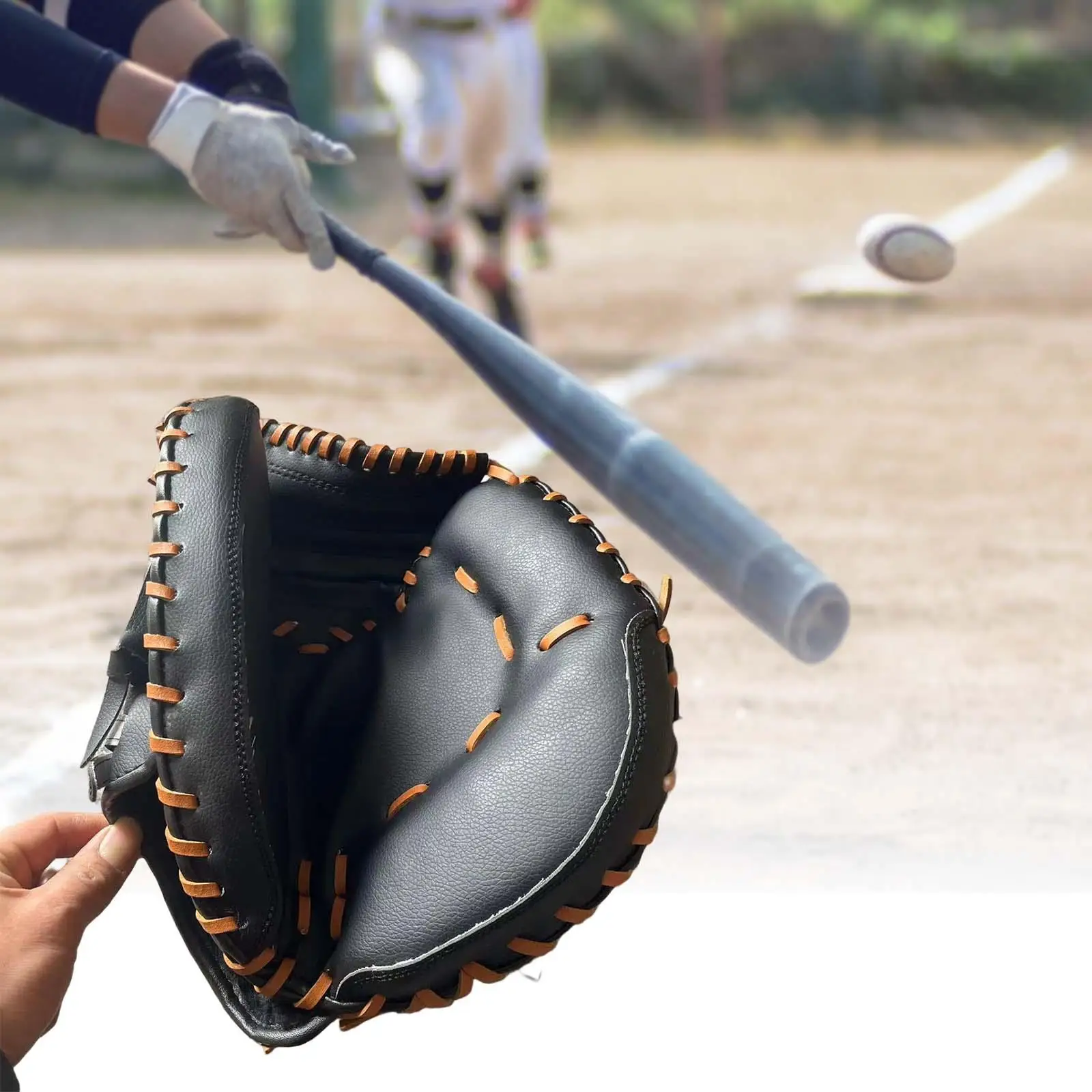 Thicken Baseball Glove Batting Gloves PU Leather Softball Glove Left Hand Teeball Glove 12.5