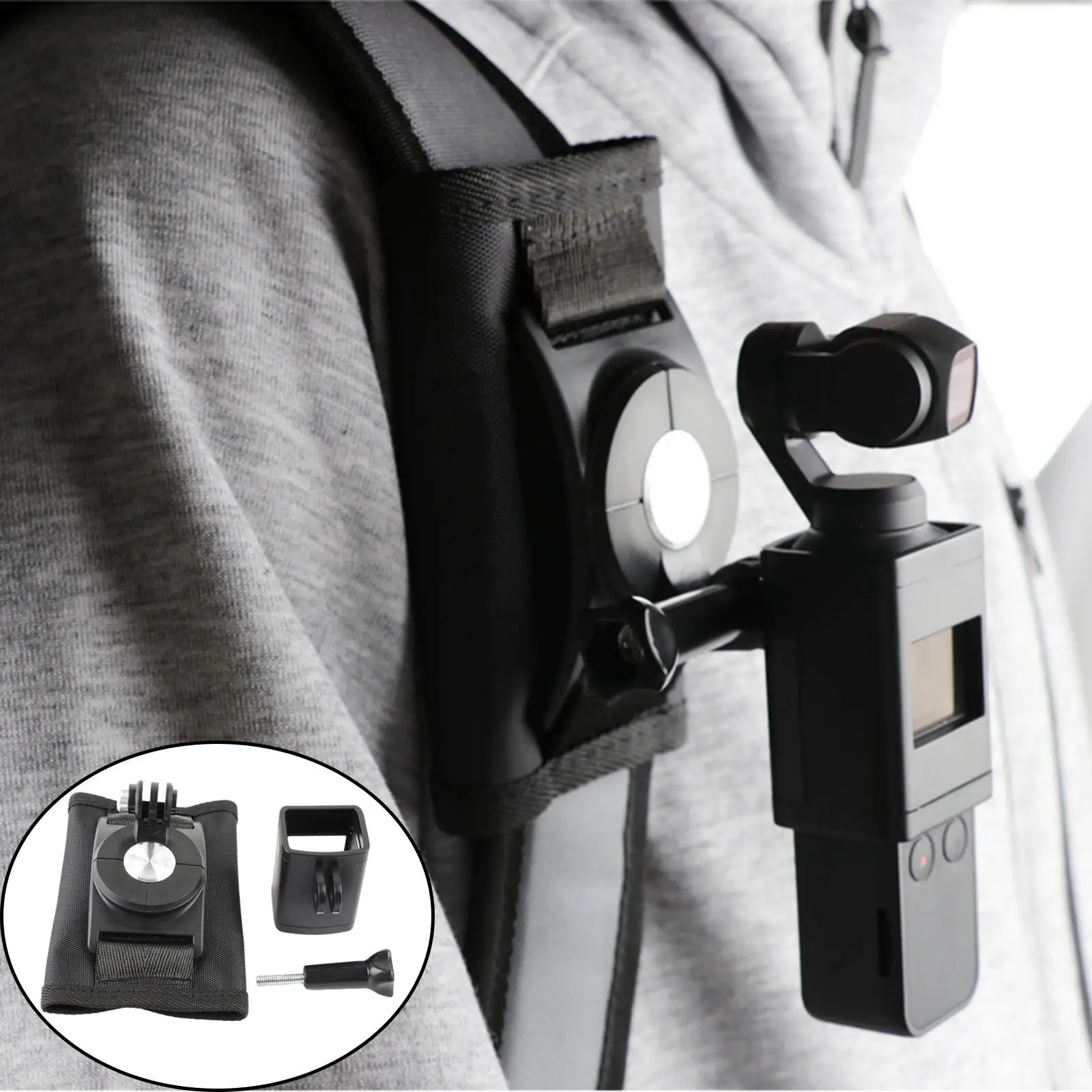  Pocket 2 Backpack Mount Backpack Strap for Outdoor Climbing Camera Supplies