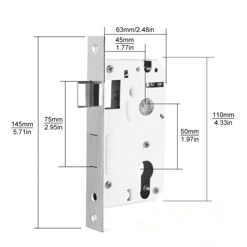 Description Picture 3 of item145mm Light Spring Silent Cushion Lock Cylinder Interior Door Lock Hardware Accessories for Wooden / Room Door