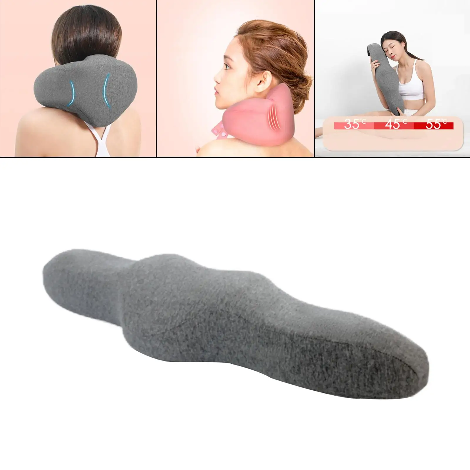 Neck Pillows Graphene Heating Adjustable Memory Foam Heated Cervical Neck Pillow Back Waist Cushion Bolster Pillow for Sleeping