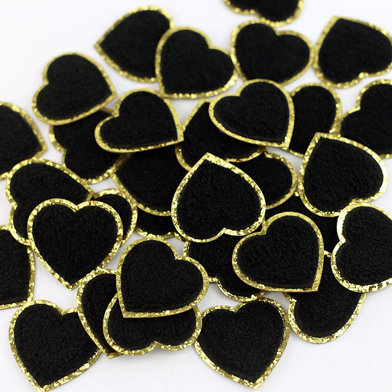 6 Teile/los Herzen Handtuch Chenille Gestickte Patches Eisen Auf Patches Für Kleidung Nähen Auf Applikationen Für Kleidung Katzen Diy Abzeichen – Detail 14