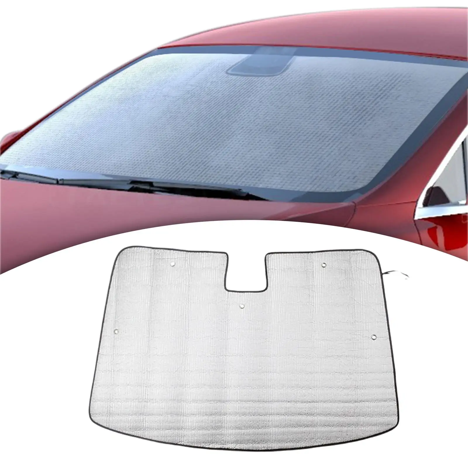 Car Windshield Sunshade Sun Visor Foldable Assembly Sun Shade Shield Cover Reflector Fit for Tesla Model 3 17-19 Front Window