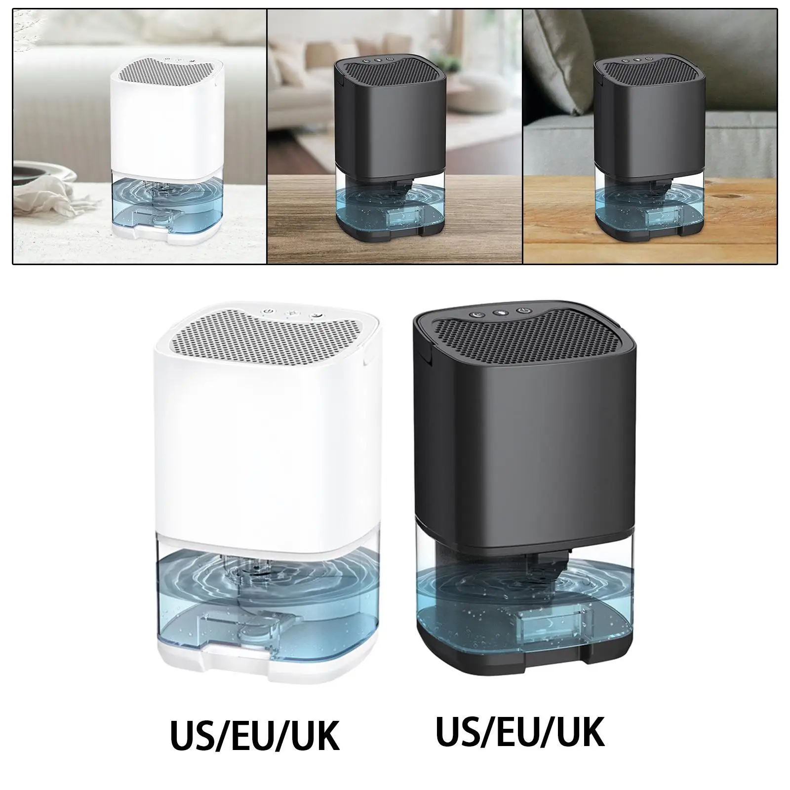 Dehumidifier Auto Shut Off Compact with Colorful Night Light Quiet Moisture Absorbers for Closet Bathroom Laundry Kitchen