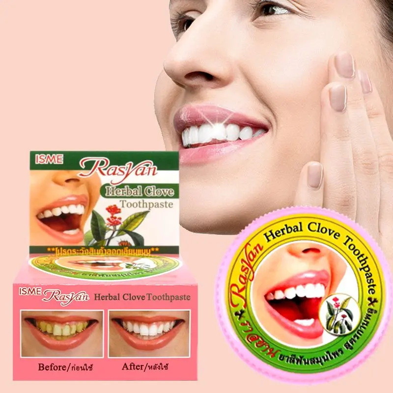 Best of Thailand Natural Herbal Tooth Whitening Toothpaste Remove Stain Antibacterial Allergic Natural Herbal Clove Thailand Toothpaste Reviews & Tips