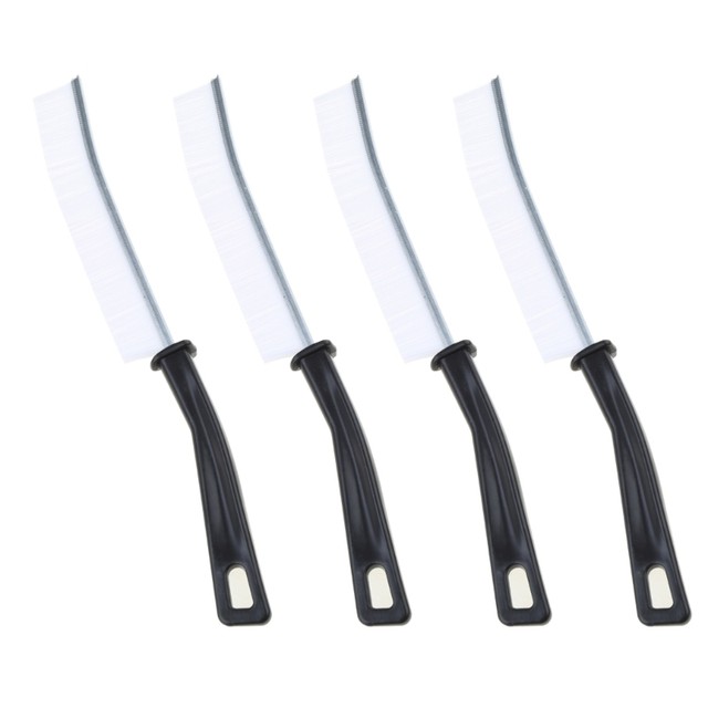 5pcs Black Slim Cleaning Brush, Suitable For Cleaning Gaps In Kitchen And  Bathroom