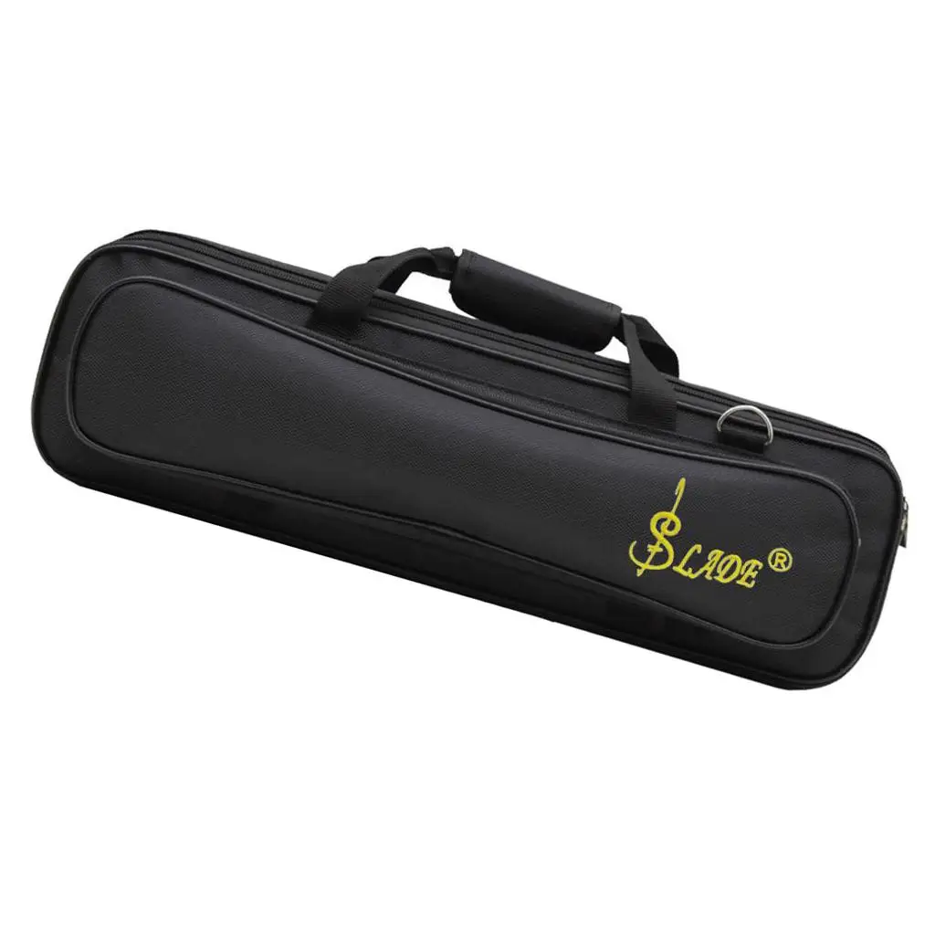 Flute Case Cover - Carry Bag Oxford Cloth w/ Strap Handle Side Pocket Shoulder Plush Lining
