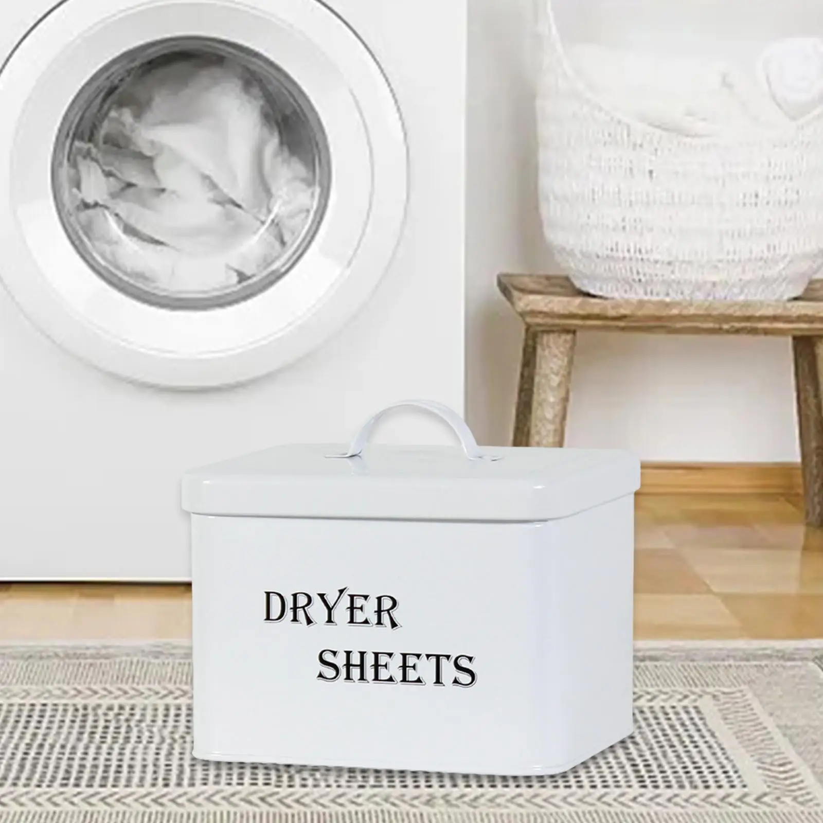Dryer Sheet Container Dryer Sheet Bin Modern Dustproof Dryer Sheet Holder for Room Organization Laundry Room Home Bathroom Dorm