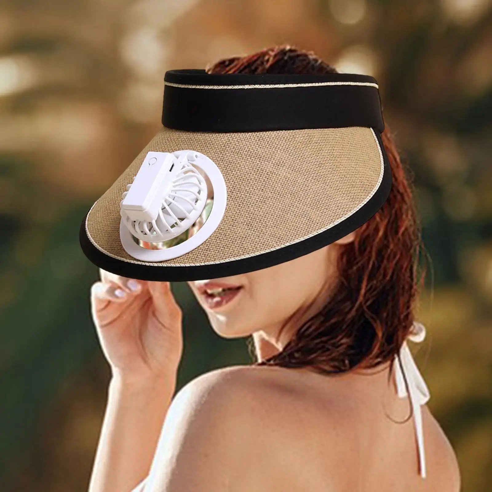 Fan Cooling Baseball Cap Casual Sun Protection USB Charging Fan Cap Shade Sun Hat for Golf Bicycle Garden Men Women