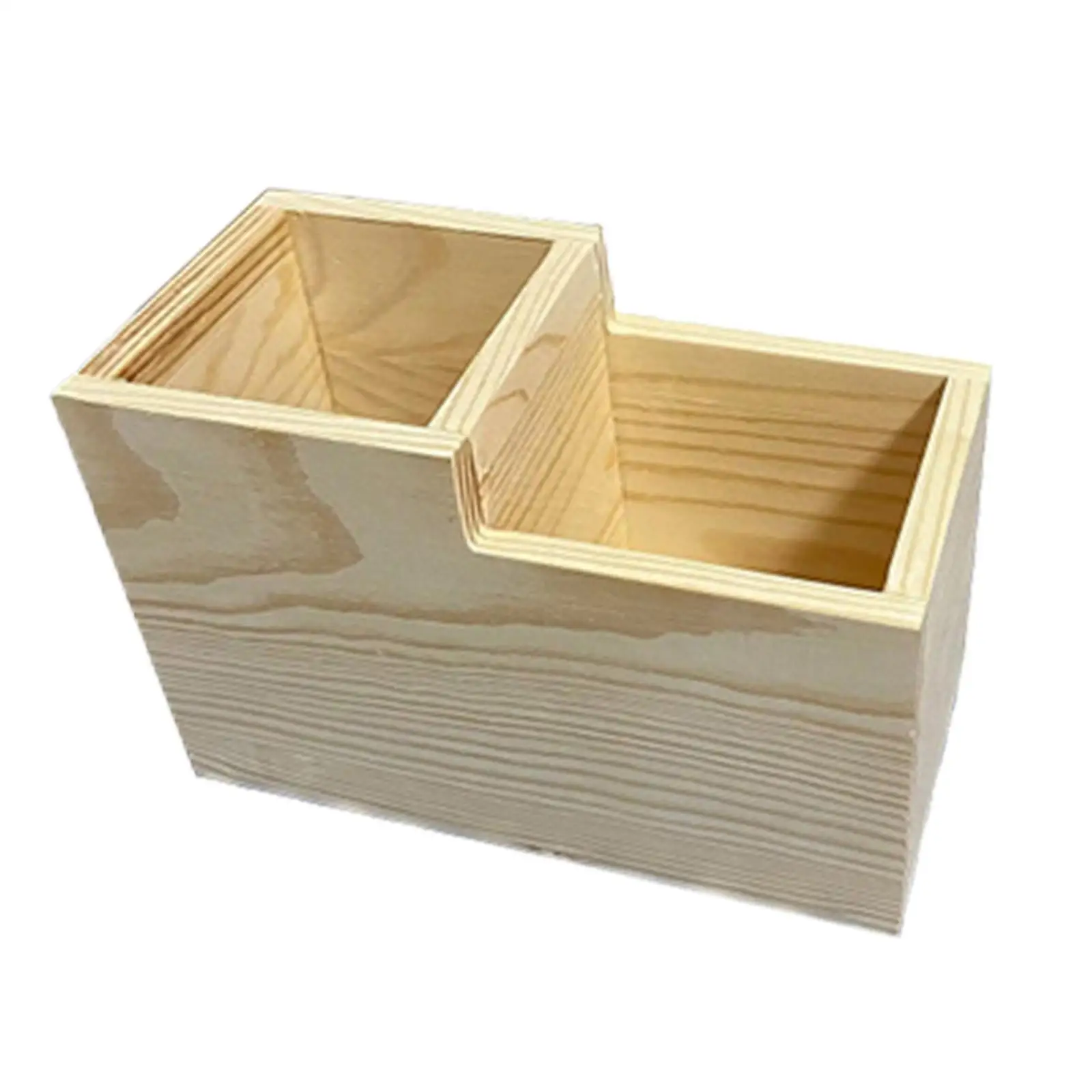 Wooden Makeup Organizer Jewelry Container Thick for Table Bathroom Kitchen