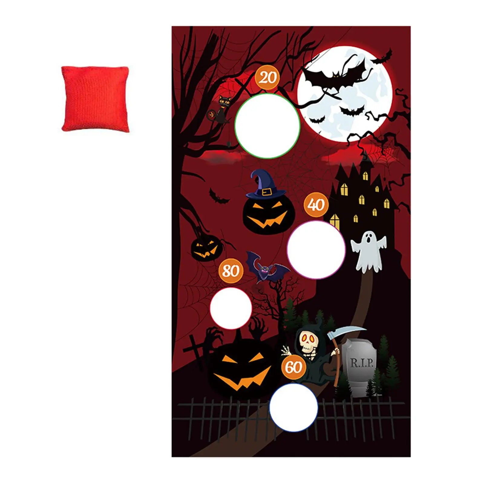 Halloween Toss Favors Toys Throwing Game Banner Kit for Halloween Party