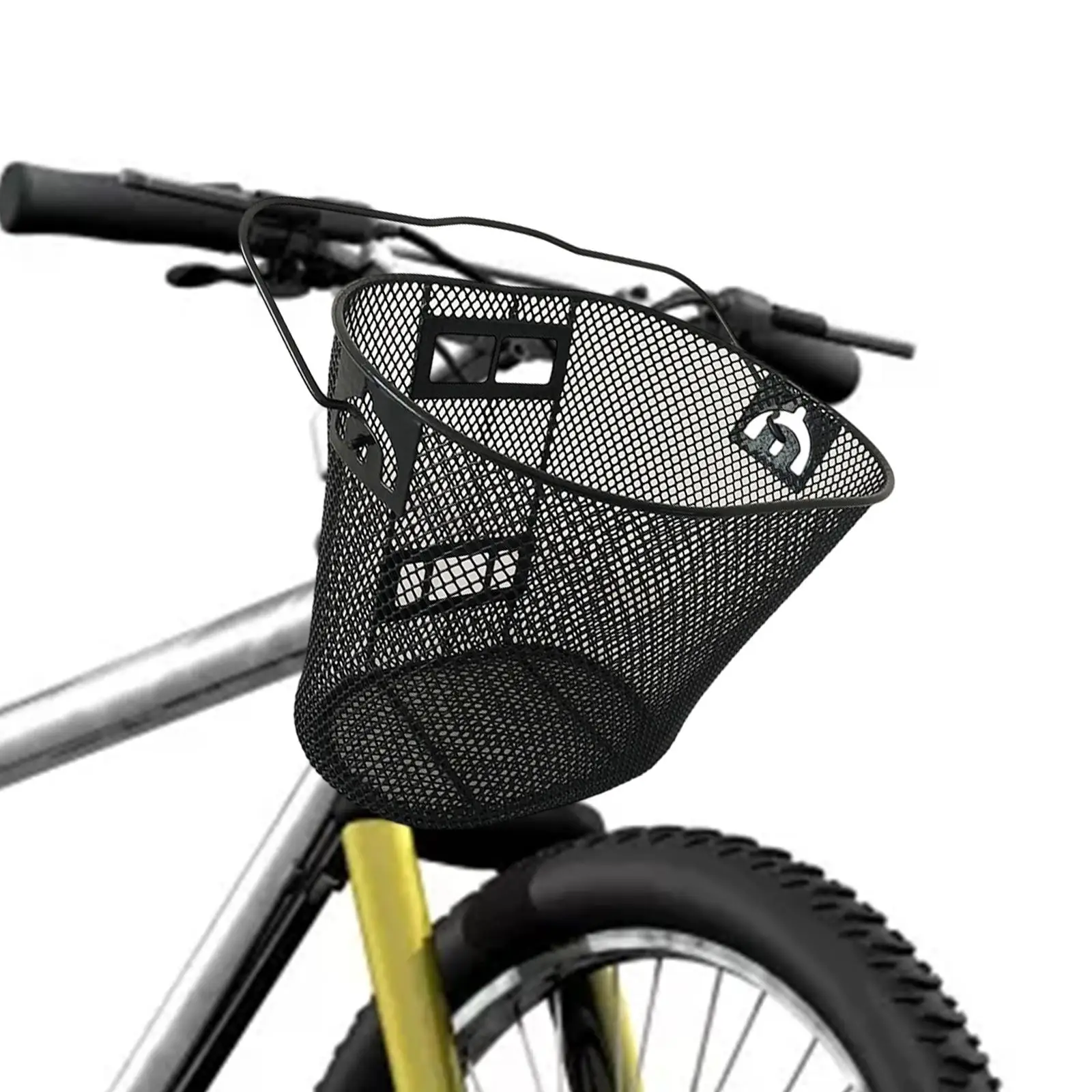 Bicycle Basket Bicycle Front Cargo Basket Waterproof Portable Iron Front Bike Basket for Folding Bikes Mountain Bikes Commuting