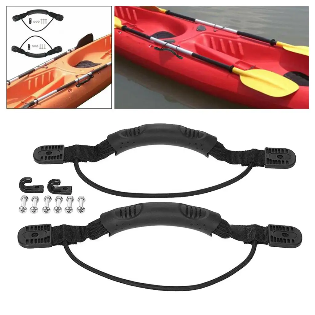 2 Pcs Kayak Carry Handles Paddle Park Handles with  Cord for Boat, Canoe