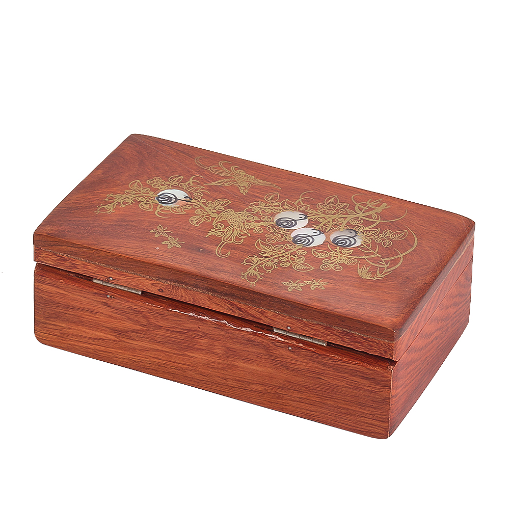 1PC Vintage Lagerung Box Holz Schmuck Fall Multi-funktion Scharnier Fall Hause Kleinigkeiten Lagerung Box Geschenk Verpackung Handwerk – Detail 5